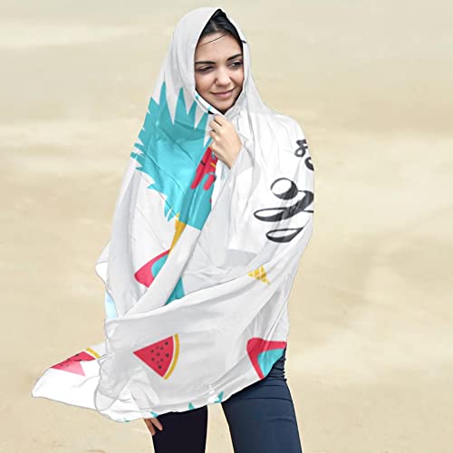 Écharpe légère pour femme avec finitions soignées style chic multicolore