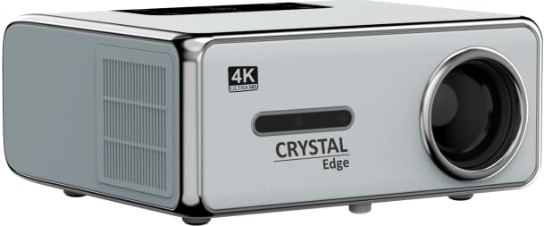 Image of BORSSO Crystal Edge, Android 12 (2GB+16GB), 4K HDR10, Dolby Digital, Semi Closed Engine, 4K Projector for Home, Ultra Bright 1100 ANSI, Full Automatic (OA+AF+TILT), HDMI ARC, BT 5.2, Dual WiFi 6, 3D