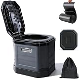 Tfulad Camping Toilet for Adults - Portable Folding Toilet with Lid,Travel Portable Potty for Adults,Porta...