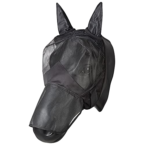 PFIFF - Maschera protettiva per cavallo colore: Nero