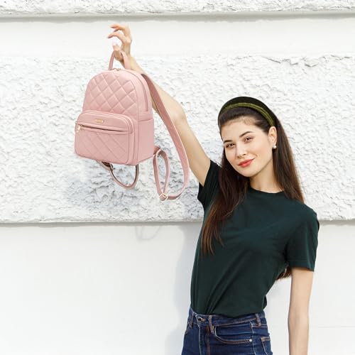 Image of Marvolia Mini Backpack Vegan Leather Small Backpack, Pink