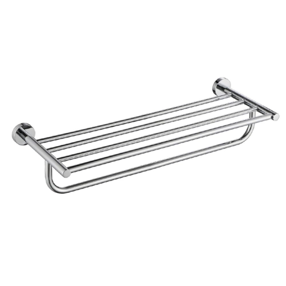 Étagère de salle de bain et supports en nickel brossé pour une routine zen