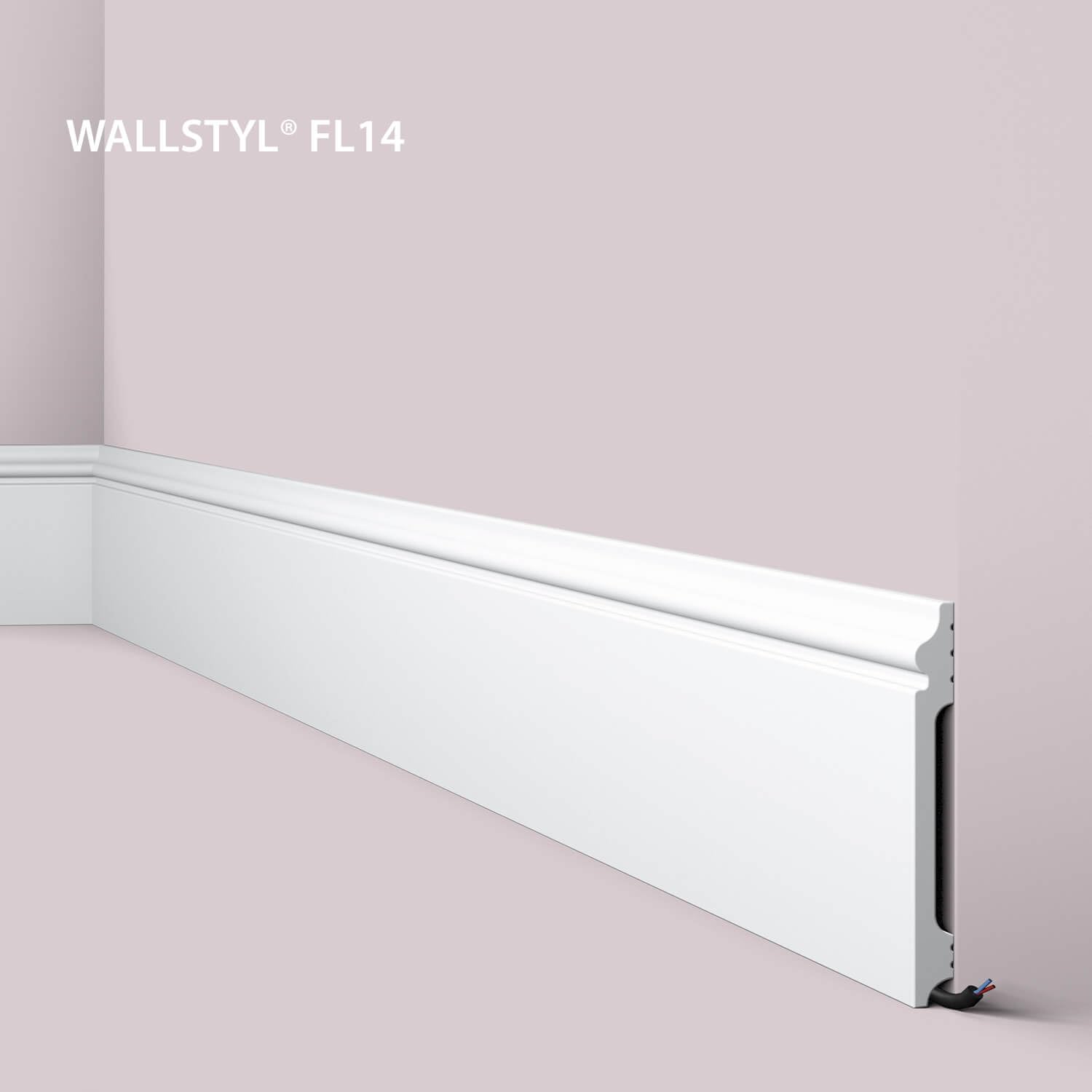 FL14 WALLSTYL Zócalo - 10 piezas (20 m) - 140 x 15 x 2000 mm - NOËL & MARQUET - una marca de NMC - Poliestireno de alta densidad