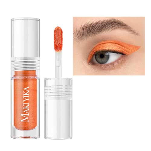 Brown Glitter Eyeshadow Liquid Copper Glow Shimmer Eye Shadow for Women