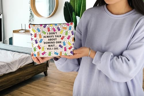 Bolsa cosmética casual con diseño de dominó miniatura 7