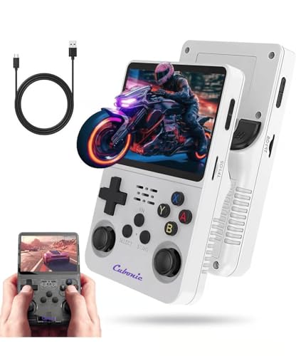 Image of Cubonic CrystalPlay ORIGINAL R36S DUal RAM Chips Handheld Gaming Console, Transparent PixelGlass Design, 3.5-Inch LCD Screen, RK3326 Quad-Core Processor, Dual Joysticks, Up to 256GB Expandable Storage, 3000mAh Rechargeable Battery