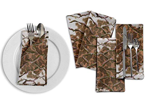 Serviette de table orange poisson girafe pour cocktail et dîner chic