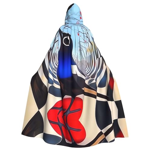 YVNKHKU The bird of surrealism Fashion hooded cape - Stylish and Versatile Cape for Halloween and More