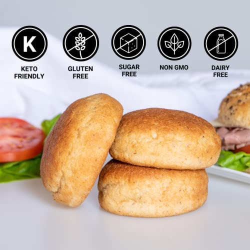Ketobakes Zero Carb Bread Mix - 0G Net Carbs - Clean Keto And Gluten Free Buns Baking Mix - Easy To Bake - No Starches - Makes 8 Buns (8.6Oz Mix) - Non-Gmo, Dairy Free, Wheat Free Bread, Diabetic Friendly (6 Pack) #TOP2