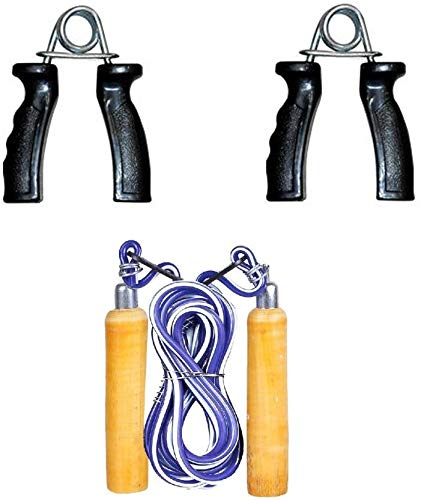 KORBAX Combo of Wood Rope & PVC Hand Gripper Weight Lifting Strength Training & Exercise Fitness, Gym Equipment for Home Gym Workout (B0818QFTRV) Amazon Price History, Amazon Price Tracker