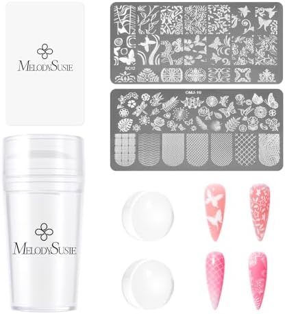 Amazon.com: MelodySusie Nail Stamper Kit, Silicone French Tip Stamp ...