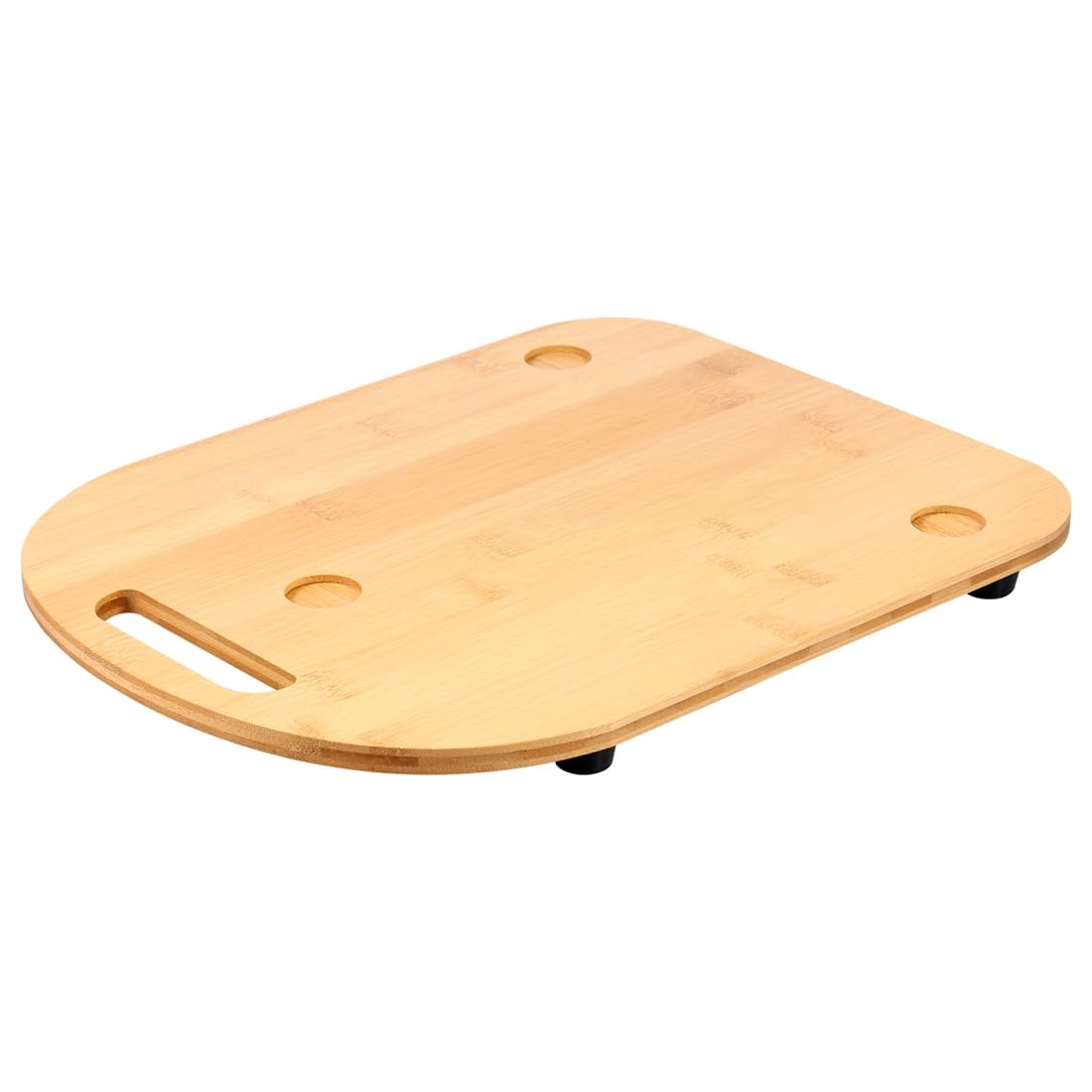IJSDNVJNDX Bamboo Sliding Board for Food Processor for TM5 and for TM6 Quick Movement Rolling Board Featuring Wheels and Non-Slip Rubber Feet