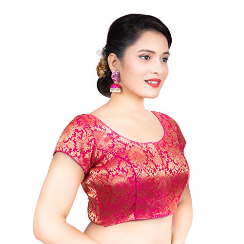 Image of Biyu Being With You Women's Synthetic Saree Blouse