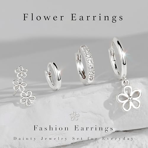 Image of Small Gold Huggie Hoop Earrings Set for Women Men Hypoallergenic 14K Plated Stack Cartilage Earrings, Sterling Silver Multiple Piercing Lightweight Mini Thin Cute Dainty Trendy Jewelry Gifts for Women