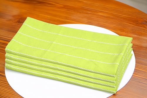 Image of Cotton Kitchen Hand and Lunch Towels - Solid Colors, Super Absorbent, 100% Cotton, Quick Dry, Multipurpose Dish Cloths for Home & Restaurant Use (Pack of 4, 18 X 24 Inches) (F.Green)