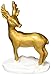 Creative Party- Gold Stag Cake Toppers-12 Pcs Adornos para Tartas de Ciervo dorado-12 Piezas (F355)
