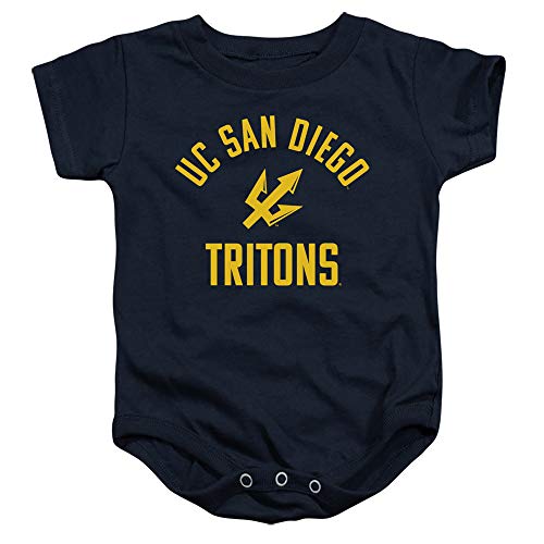 University of California San Diego Official One Color UCSD Tritons Logo Unisex Infant Snap Suit for Baby, Navy, X-Large (24 Months)
