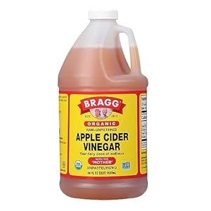 Bragg Organic Apple Cider Vinegar with the Mother – 64 fl oz – Raw and Unfiltered
