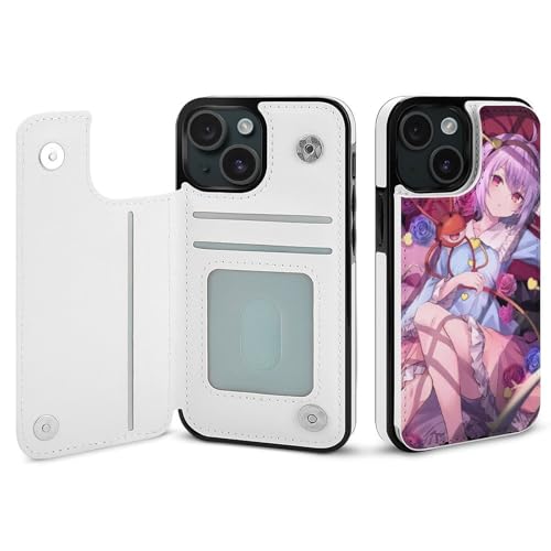 IPhone15 ケース 可愛い 東方シリーズ 古明地さとり スマホケース 携帯カバー iPhone 15 手帳型 スタンド機能 カード収納 全面保護 レンズ保護 スレ傷防止 衝撃吸収 耐衝撃 TPU素材 軽量 薄型 耐久性 指紋防止 黄ばみ防止 傷つけ防