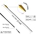 ARCTIRA 31 inch Archery Targeting Feathers Arrows for Recurve Bow Carbon Arrows with Removable Arrowhead for Adult Beginner Target Practice Outdoor Training 6 PCS (Yellow Feathers)