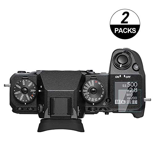 Xh1 Screen Protector Compatible For Fujifilm X-H1 Top & Lcd Screen [2+2Pack], Wh1916 Tempered Glass Anti-Bubble Anti-Dust Anti-Scrach #TOP2