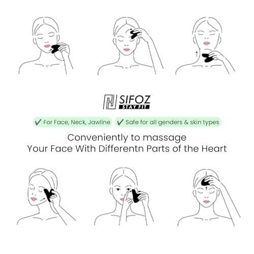 SIFOZ Premium Gua Sha Tool for Face – Anti-Aging Facial Massager for Skin Tightening, Wrinkle Reduction & Muscle Relaxation – Natural Skincare Stone for Face, Neck & Eyes - Image 6 thumbnail