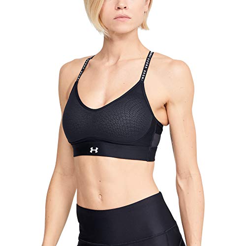 Under Armour Women's Limitless Low Sports Bra , Black (001)/White , Small