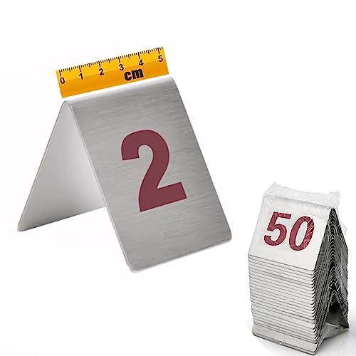 Cartes numérotées double face pour table de mariage et événements de 1 à 50