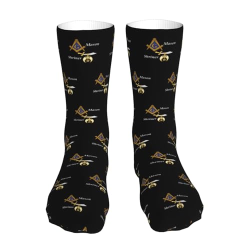 Masonic Shriner Split Casual Calf Socks for Men's and Women's Soft Comfortable Winter Warm