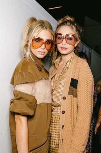 VANLINKER Polarized Oversized Big Trendy Square 70s Sunglasses for Women Retro Vintage Shades VL98364