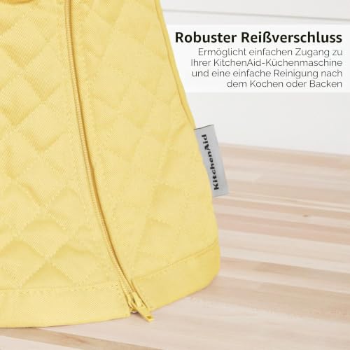 KITCHENAID Abdeckung für Standmixer mit Aufbewahrungstasche, gesteppt, 100% Baumwolle, 36,6 x 45,7 x 25,4 cm, Buttergelb – Ansicht 5