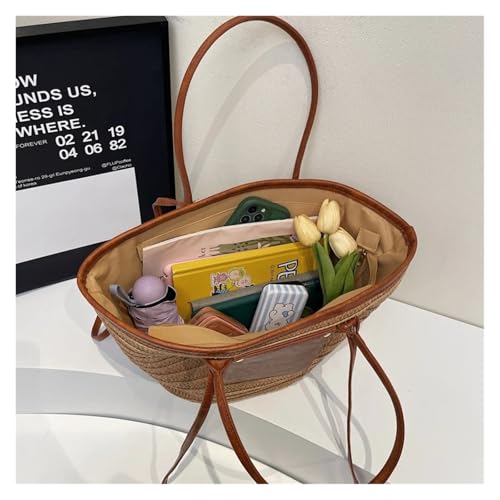 Straw Beach Bag Large Capacity Beach Shoulder Bag For Women Summer Handbag Shopper Basket Tote Travel Bag4