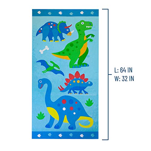 Wildkin Beach Towel Bundle With Beach Tote Bag (Dinosaur Land) #TOP7