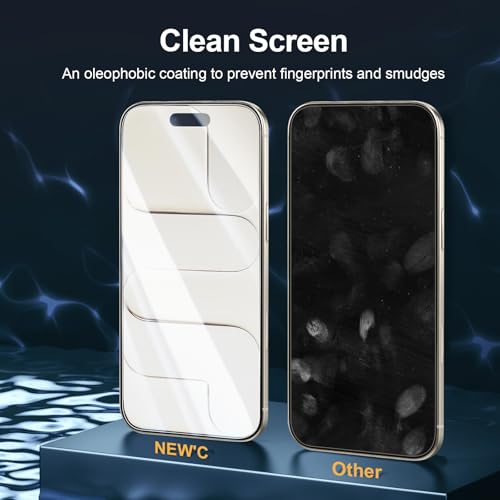 Image of NEW'C 3x Screen Protector for iPhone Air (6.5 inches)+ 3x Camera Lens Protector, Sensor Protection, Case Friendly Tempered Glass Film, Ultra Resistant, Easy installation tool include