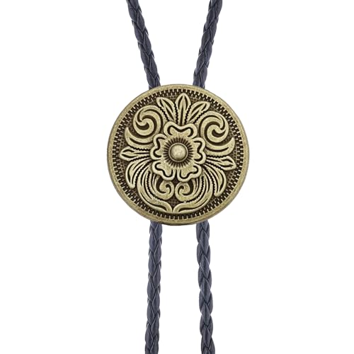 Image of Jeilwiy Bolo Tie for Men, Western Bolero Tie Cowboy Ties Native American Cowgirl Bolo Tie Accessories for Men Women