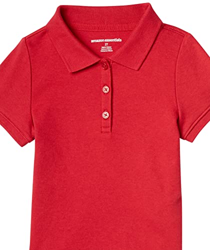 Image of Amazon Essentials Girls and Toddlers' Short Sleeve Uniform Polo Shirt, Multipacks