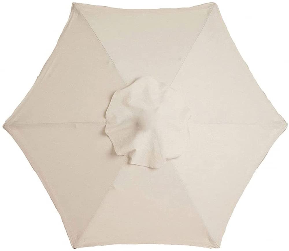 Cubierta de tela impermeable de 3 m para sombrilla de jardín, cubierta de repuesto para jardín, patio, playa, piscina, mercado, mesa de mercado (beige)