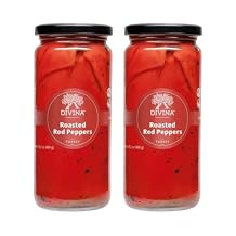 DIVINA Roasted Red Peppers, 16.2 Ounce, 2 Pack