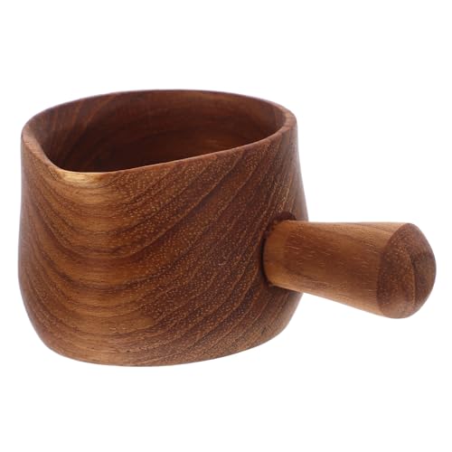 Cabilock Wooden Gravy Boat Multi Functional Wood Pitcher Elegant Japanese Design for Seasoning Milk and Dipping Sauces Essential Kitchen Tool for Food Preparation and Serving