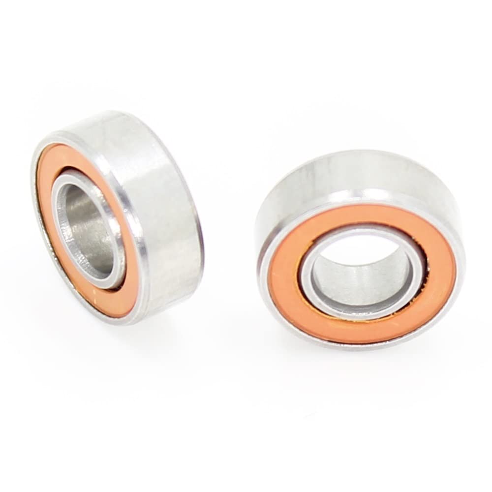 Roulements de Moulinet de Pêche 2 pcs 5x16x5mm S625 2RS roulement à Air en céramique hybride en Acier Inoxydable S625RS S625 2OS CB