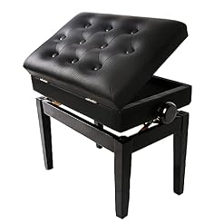 TEmkin Tabouret de Piano Banc de Piano de Luxe avec Compartiment de Rangement Siège Solo avec Coussin étanche Construction en Bois Dur Massif, Pied Droit - Les Beatles, Paul McCartney, John Lennon, RIngo Starr, George Harrison TEmkin Tabouret de Piano Banc de Piano de Luxe avec Compartiment de Rangement Siège Solo avec Coussin étanche Construction en Bois Dur Massif, Pied Droit – Image 2