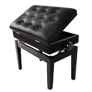 TEmkin Tabouret de Piano Banc de Piano de Luxe avec Compartiment de Rangement Siège Solo avec Coussin étanche Construction en Bois Dur Massif, Pied Droit - Les Beatles, Paul McCartney, John Lennon, RIngo Starr, George Harrison TEmkin Tabouret de Piano Banc de Piano de Luxe avec Compartiment de Rangement Siège Solo avec Coussin étanche Construction en Bois Dur Massif, Pied Droit – Image 2