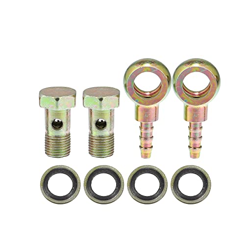 Adaptador de línea de freno manguera barb con tornillo banjo M10x1.6mm