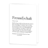 VISUAL STATEMENTS - Definition Freundschaft Grußkarte - Synonym Grußkarte - Karte mit Spruch - Definitionskarte 10x14cm