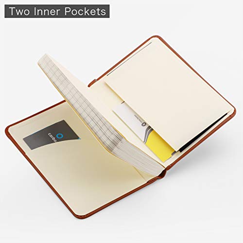 RETTACY Pocket Notebook 2 Pack - Small Notebook Journal with 312 Numbered Pages,A6 Mini Journal Pocket Notepad,100gsm Thick Ruled Paper 3.5\" x 5.5\"