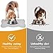 vsshe Napfunterlage für Kleine Hunde und Katze, 44 x 25 cm Napfunterlage Silikon wasserdichte und rutschfeste Silikon Fressnapf Unterlage Unterlage für Katzennapf Futtermatten (Grau)