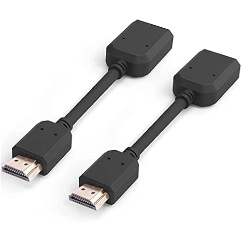 IFUFR HDMI Extension Male to Female Cable [2 Pack] 12cm 4K HDMI Extender HDMI Male to Female Cable Adapter Compatible with TV Stick, Roku stick, PS5, PS4, Xbox Cover