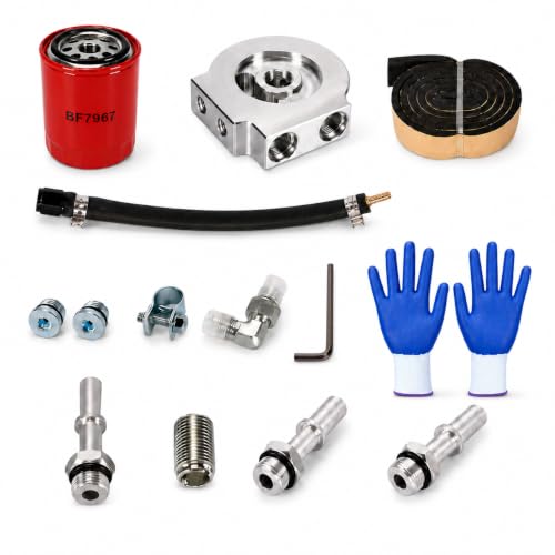 121003 Fuel Filter Conversion Kit, Compatible with 2011-2025 Ford 6.7L Powerstroke Diesel, Fits F250 F350 F450 F550 Super Duty, Replaces OEM Upper Fuel Filter with BF7967 High-Flow Spin-On Filter