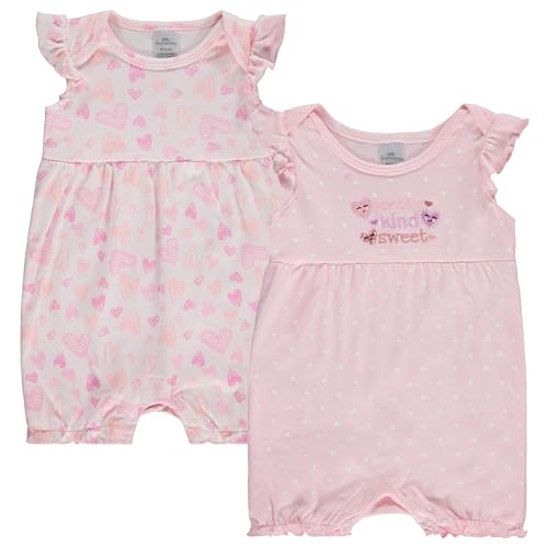 Cudlie 2-Pack Baby Girl Rompers – Soft Cotton, Everyday Comfort