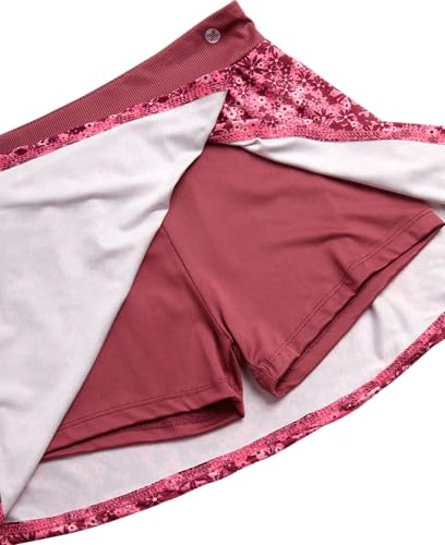 Image of RBX Girls Athletic Skort Set - 2 Piece Workout Outfit with Performance Graphic Tee & Athletic Skort for Girls